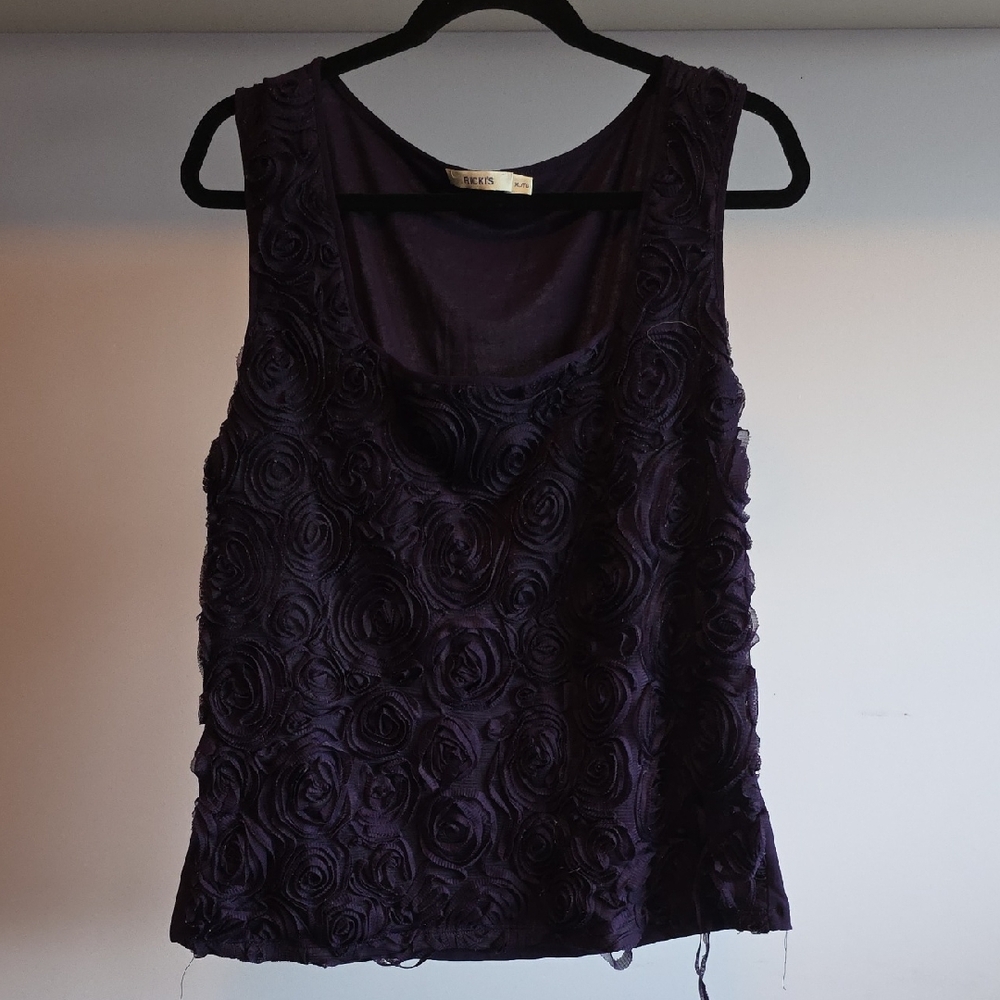 Ricki's Deep Purple Rosette Tank Top